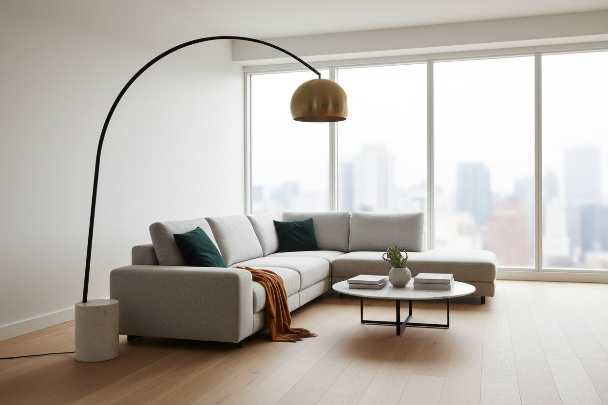 Booglampen als blikvangers in jouw woonkamer