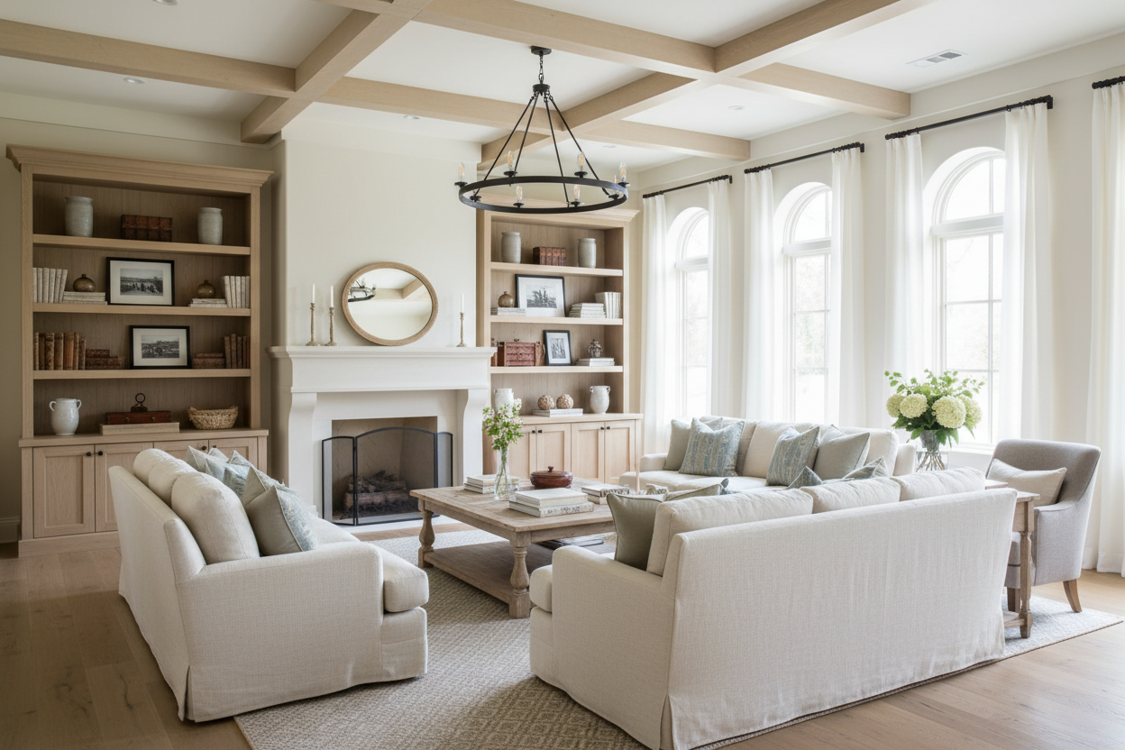 Landelijk klassiek interieur: tijdloze charme en elegantie