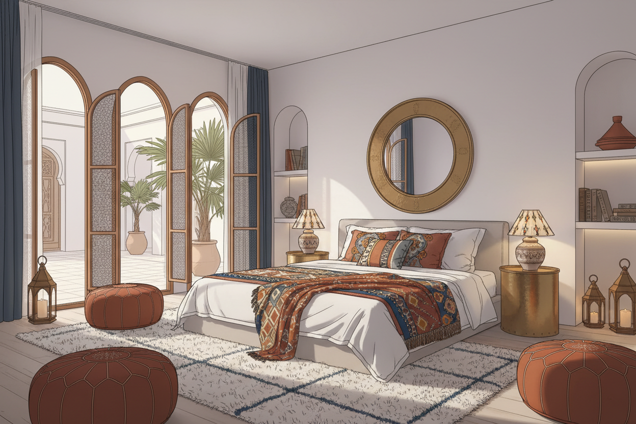 Marokkaanse slaapkamer styling: tips voor een exotische sfeer