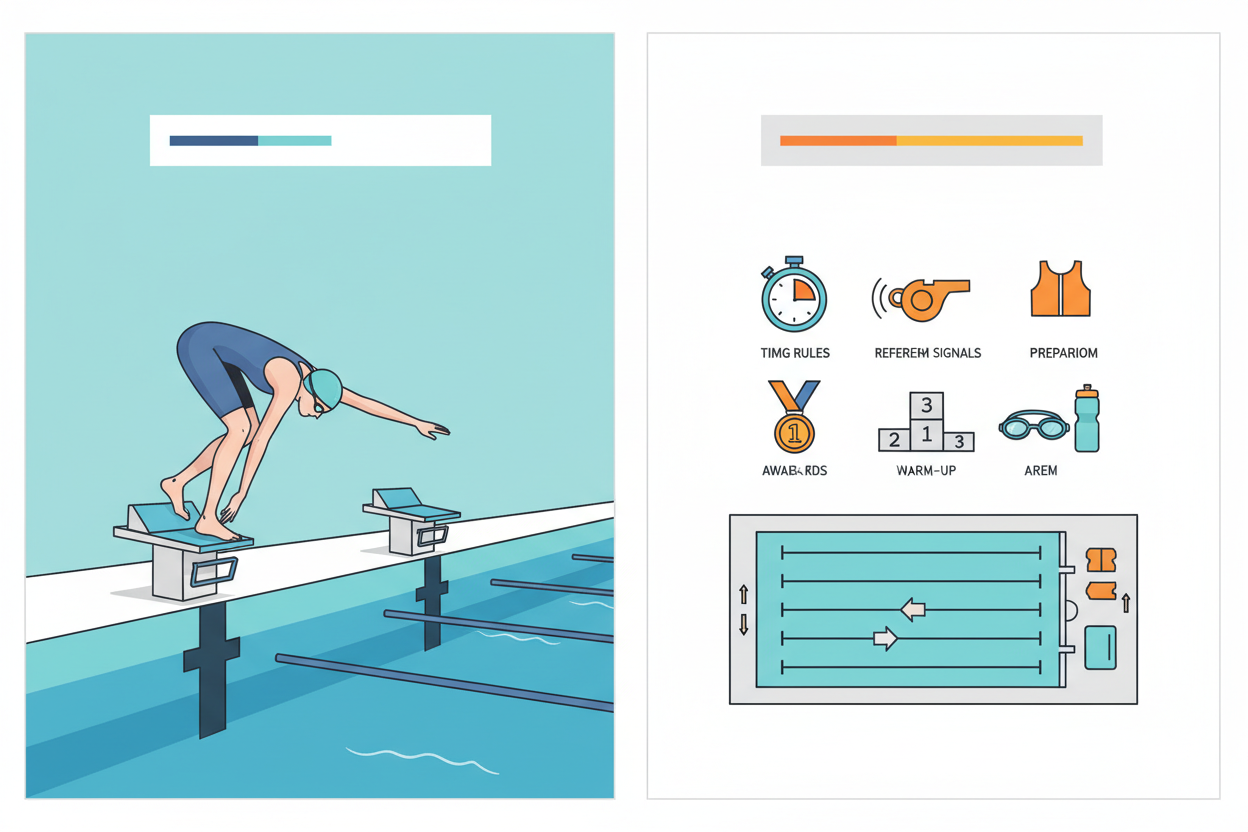Hoe zwemwedstrijden werken: regels en voorbereiding
