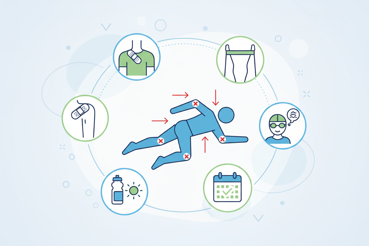 Veelvoorkomende zwemblessures en hoe ze te voorkomen