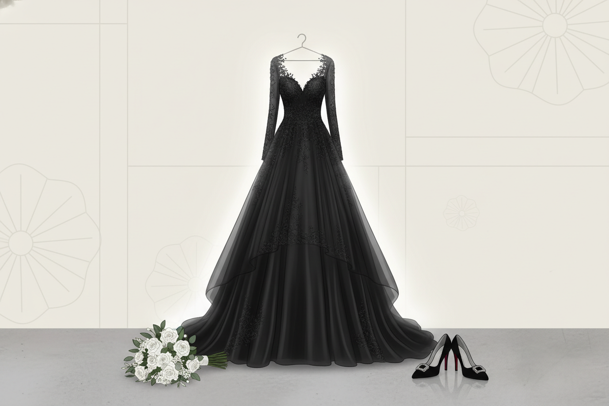 waarom een trouwjurk zwart het nieuwe wit is
