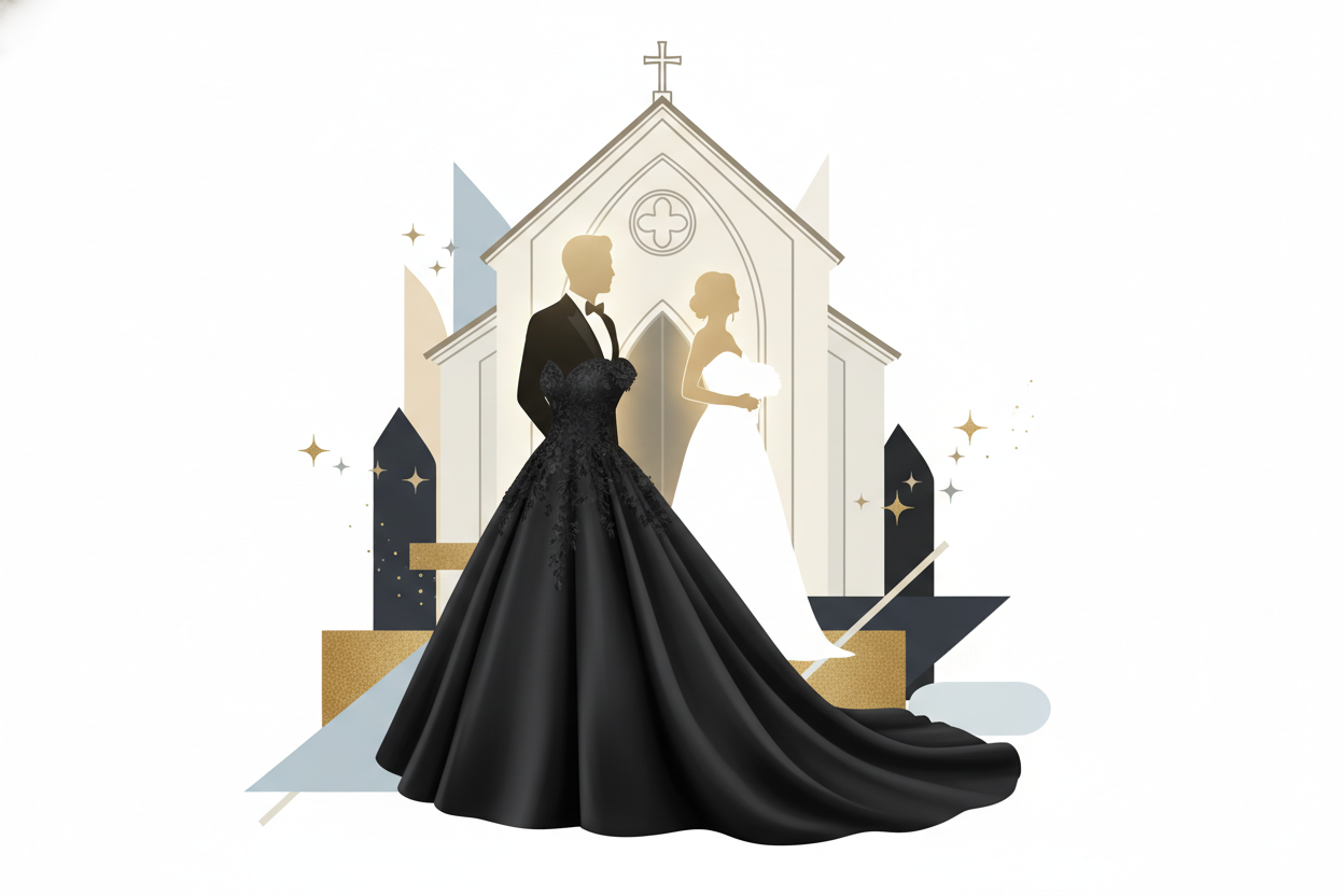 waarom een trouwjurk zwart het nieuwe wit is