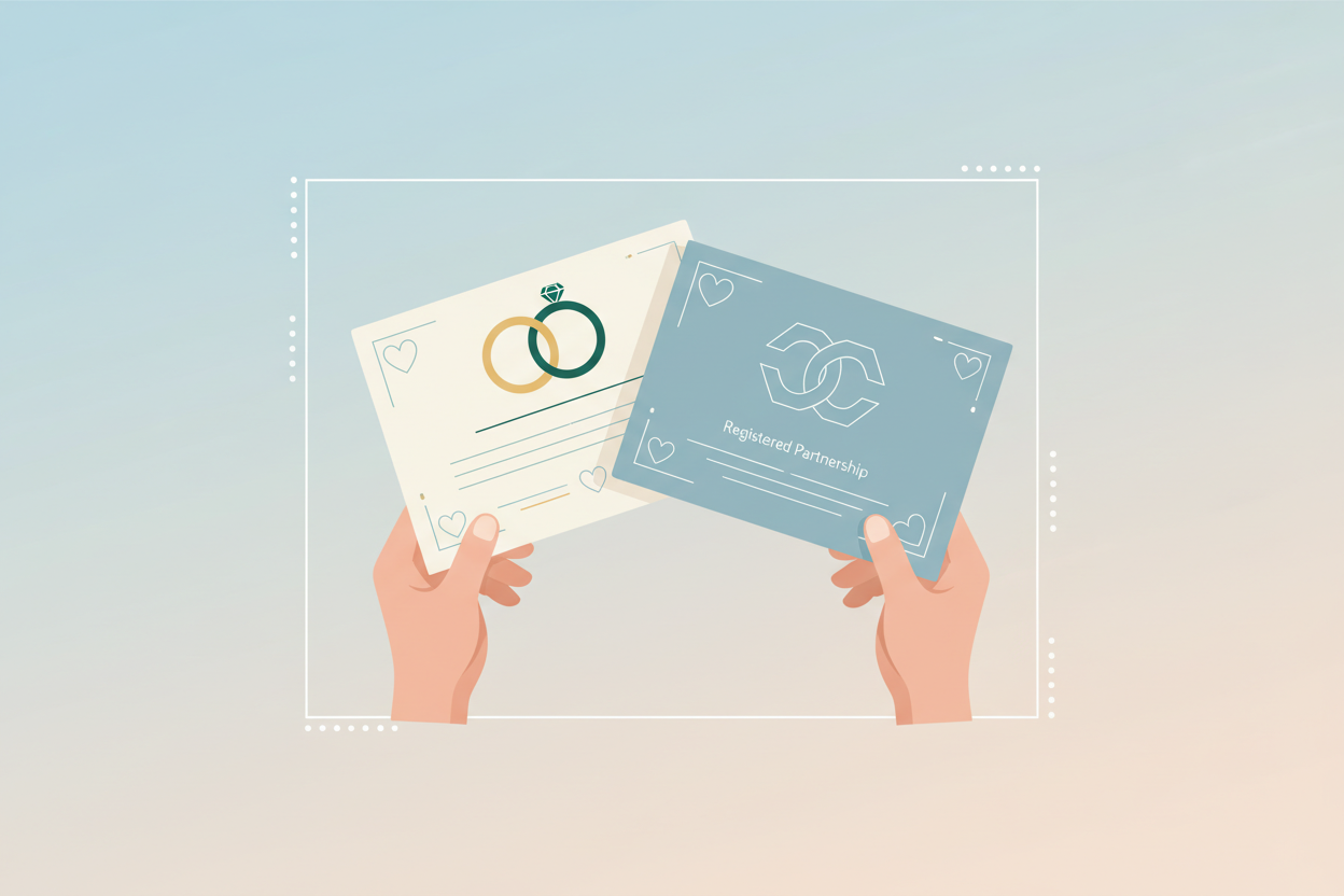 Trouwkaarten voor een geregistreerd partnerschap: wat zijn de verschillen