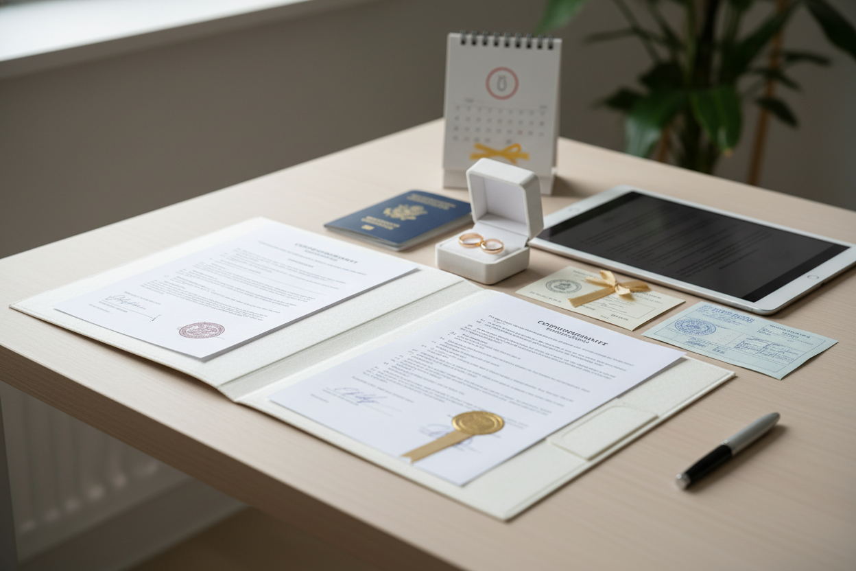 Documenten die nodig zijn voor een huwelijk