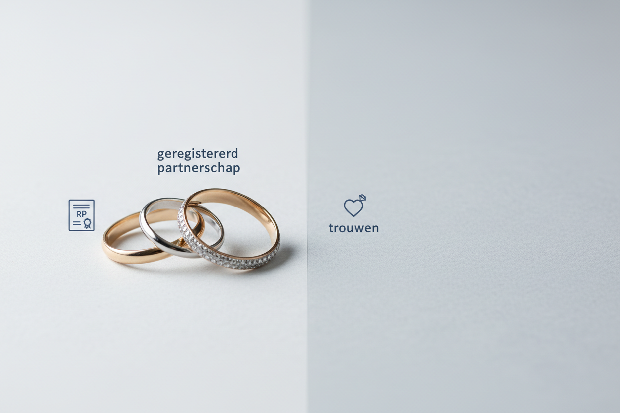 geregistreerd partnerschap en trouwen: de verschillen uitgelegd