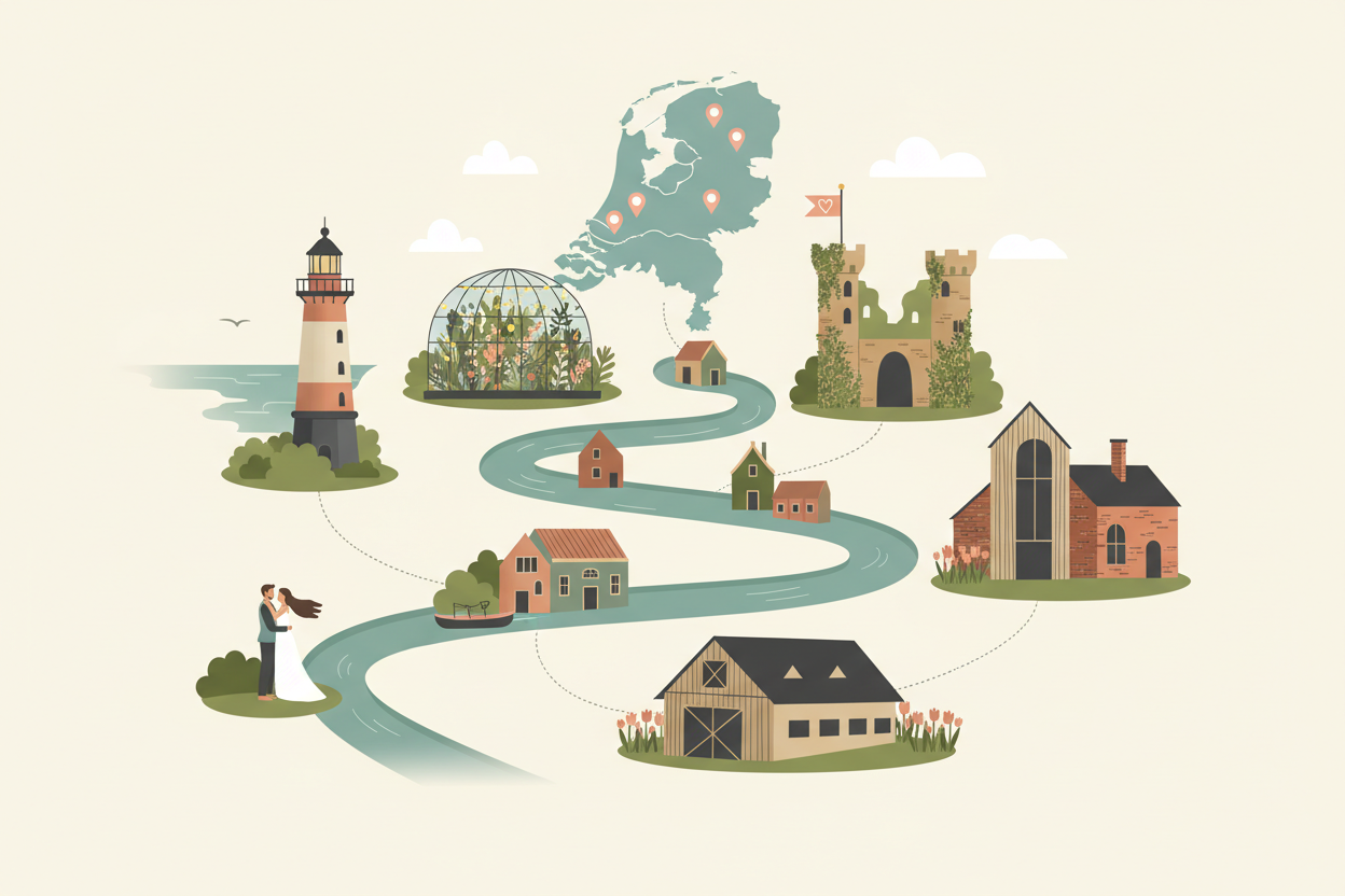 Wat zijn de meest unieke trouwlocaties in Nederland