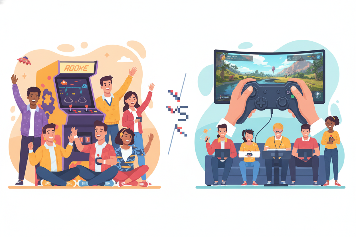 Retro arcades versus moderne games welke heeft de voorkeur van gamers