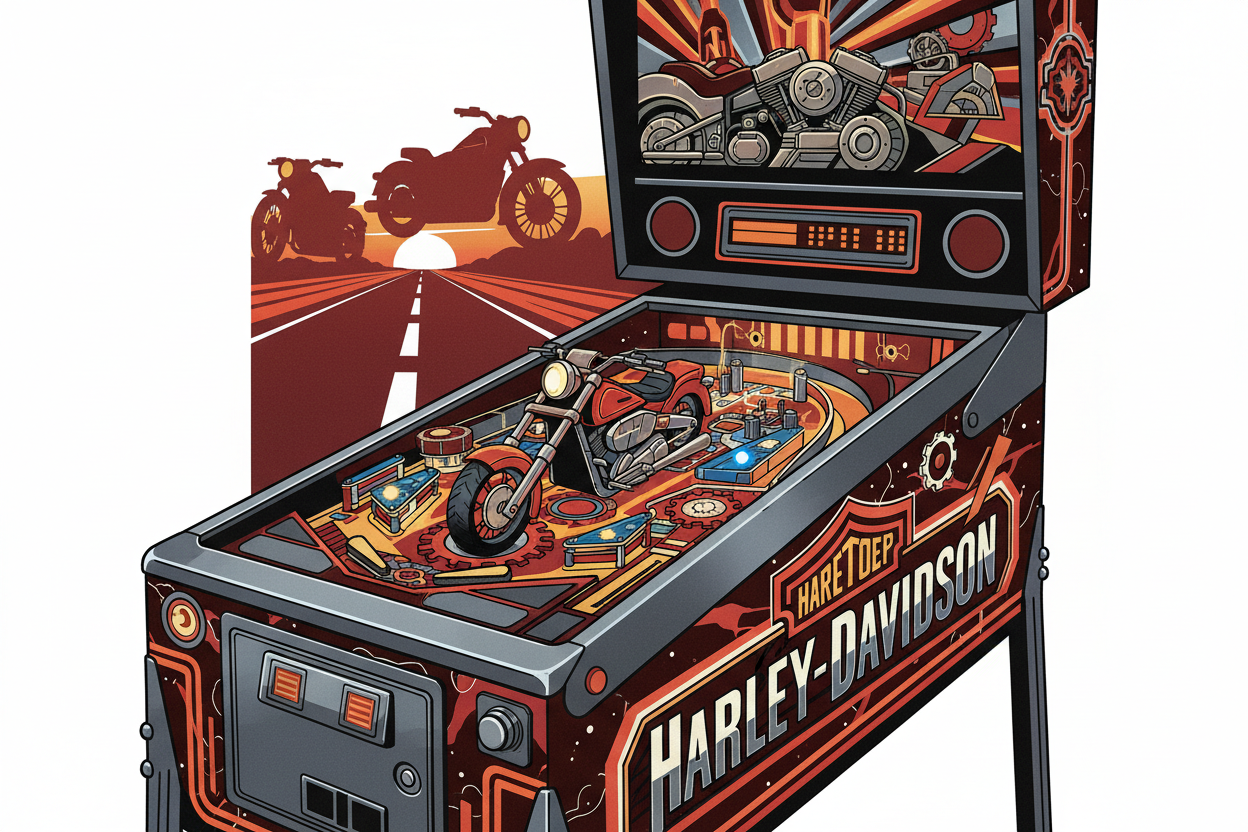 Ontdek de iconische pinball harley davidson: een klassieker