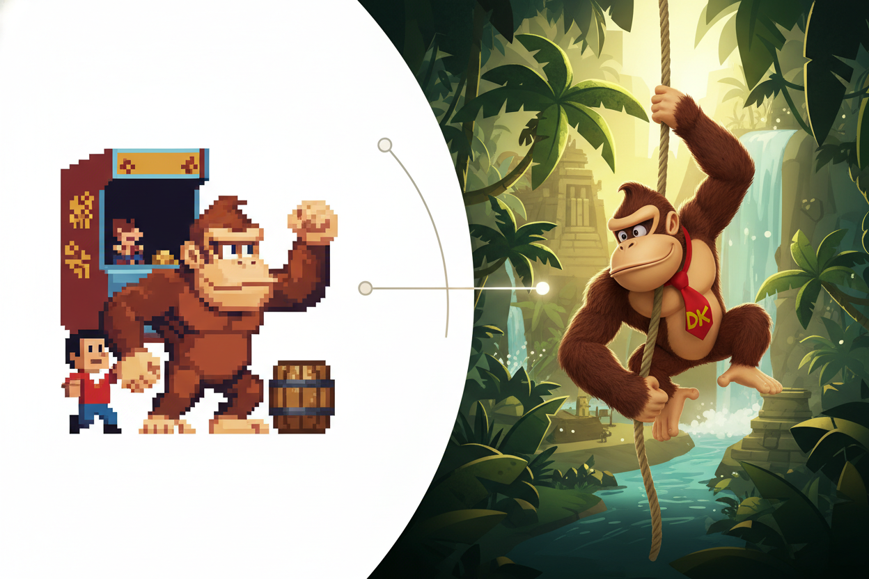 De evolutie van donkey kong 1990: van klassieker tot icoon
