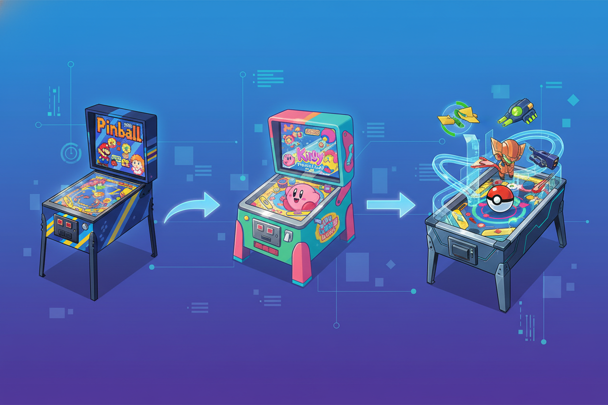 De evolutie van nintendo's pinball online