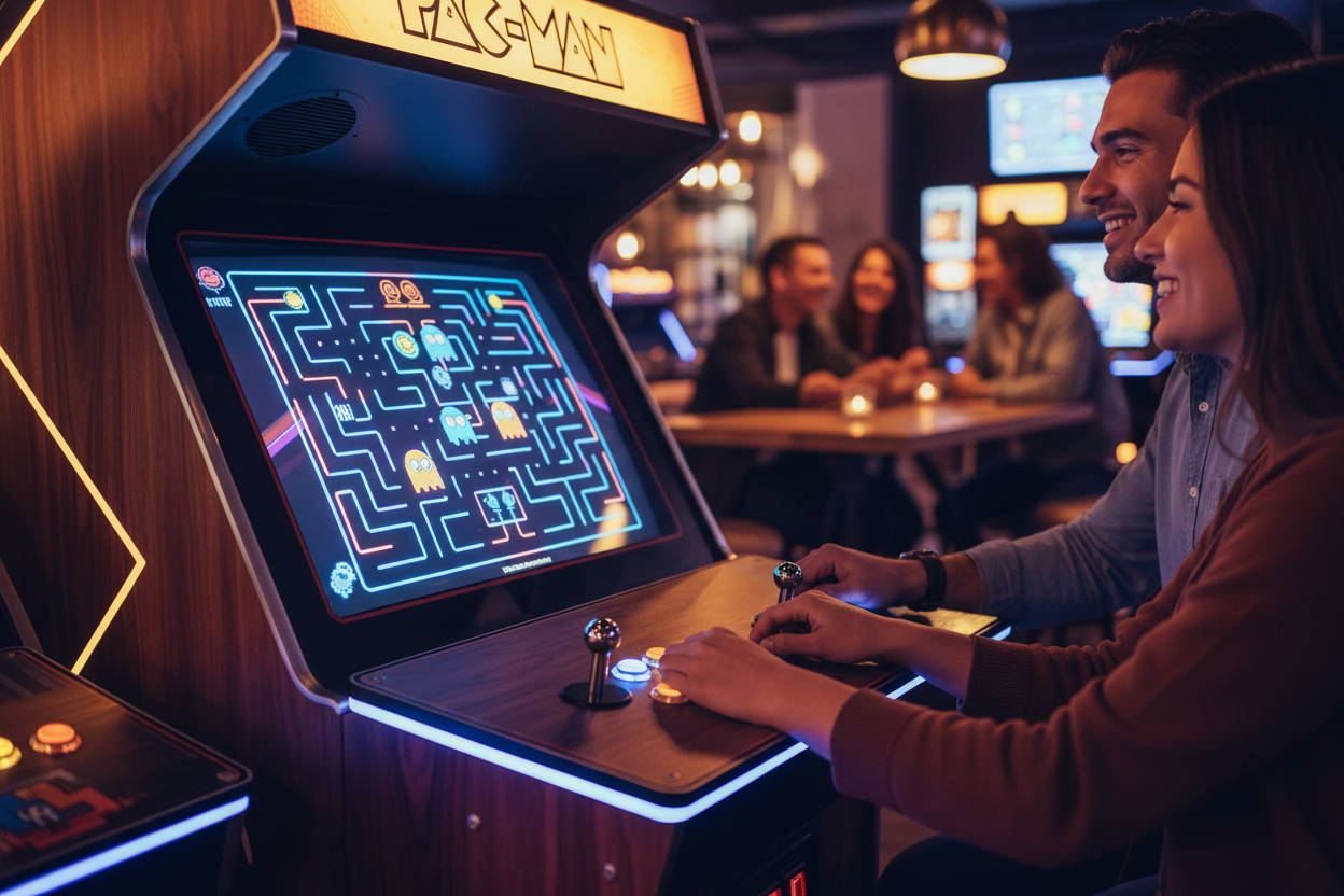 Arcade pacman: het ultieme sociale spel voor nostalgie