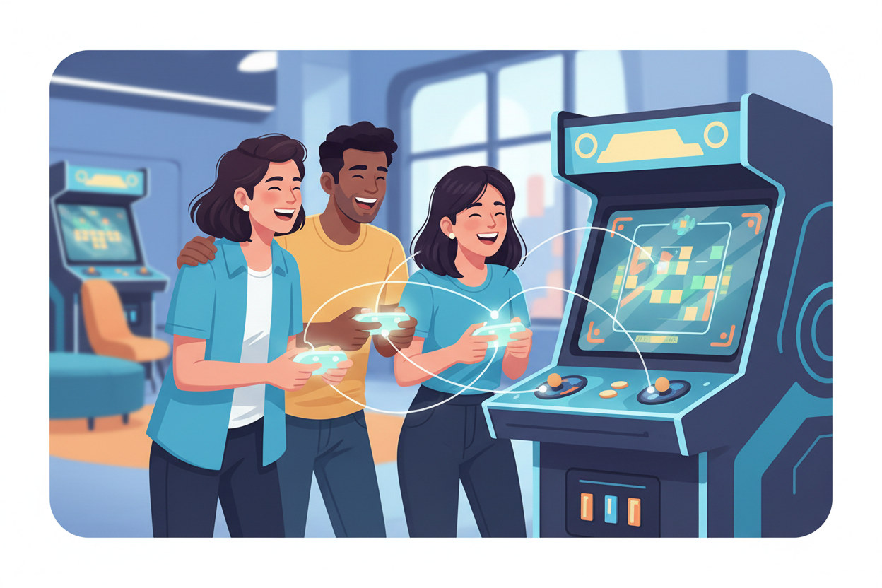 Hoe sociale arcade games vriendschappen versterken