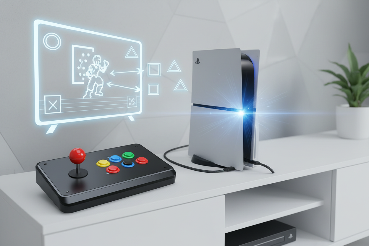 Hoe gebruik je een arcade joystick op de playstation?