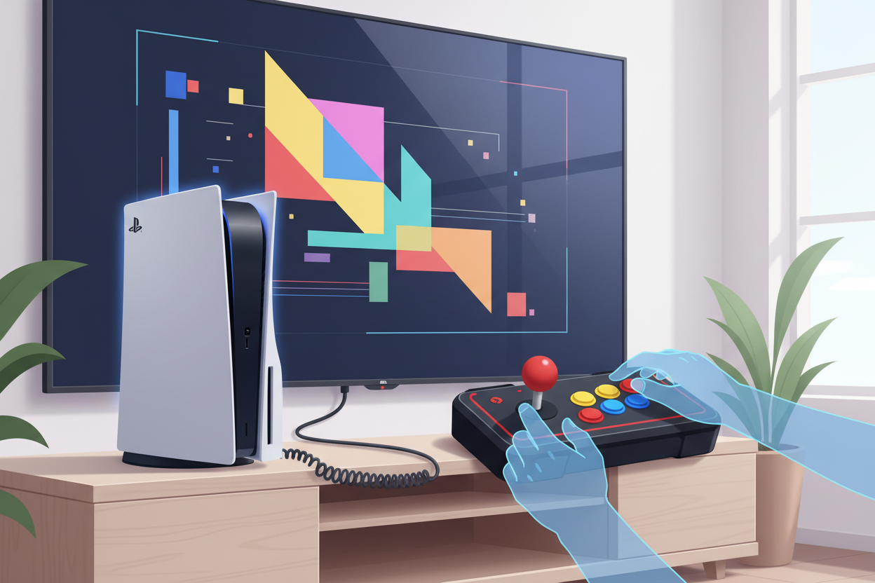 Hoe gebruik je een arcade joystick op de playstation?