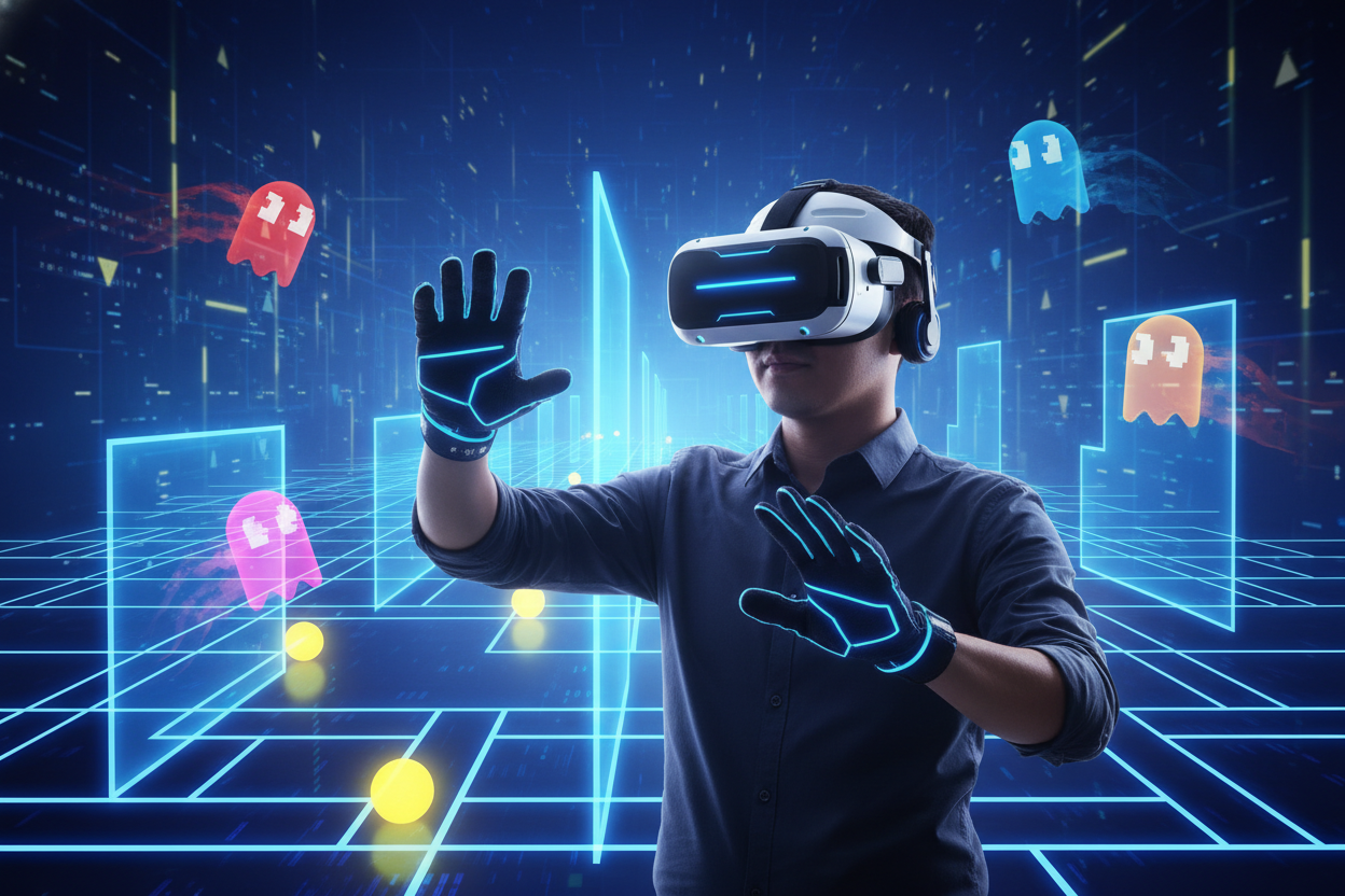 Herbeleef arcade pacman in een meeslepende vr ervaring